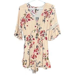 Blu Pepper Pink Floral Romper